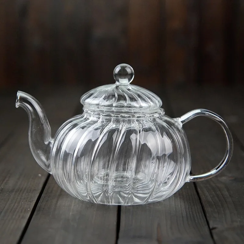 줄무늬 호박 모양 꽃 티팟 유리 티팟, 인퓨저 찻잎 허 - Herbal Tea 리뷰 및 가격