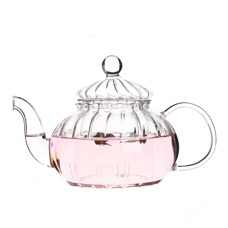 줄무늬 호박 모양 꽃 티팟 유리 티팟, 인퓨저 찻잎 허 - Herbal Tea 리뷰 및 가격