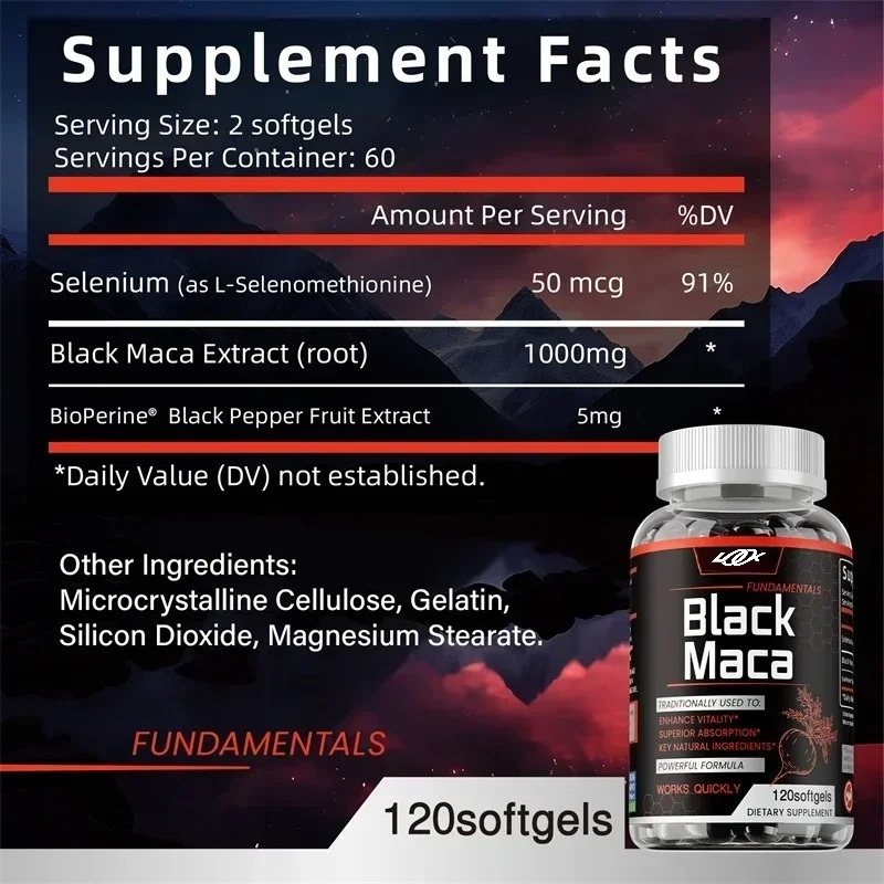 블랙 마카 보충제 - 흑후추 함유, 자연스러운 활력과  - Herbal Supplement 리뷰 및 가격