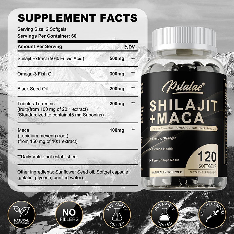 Shilajit + Maca - 에너지와 활력 증가,  - Herbal Supplement 리뷰 및 가격