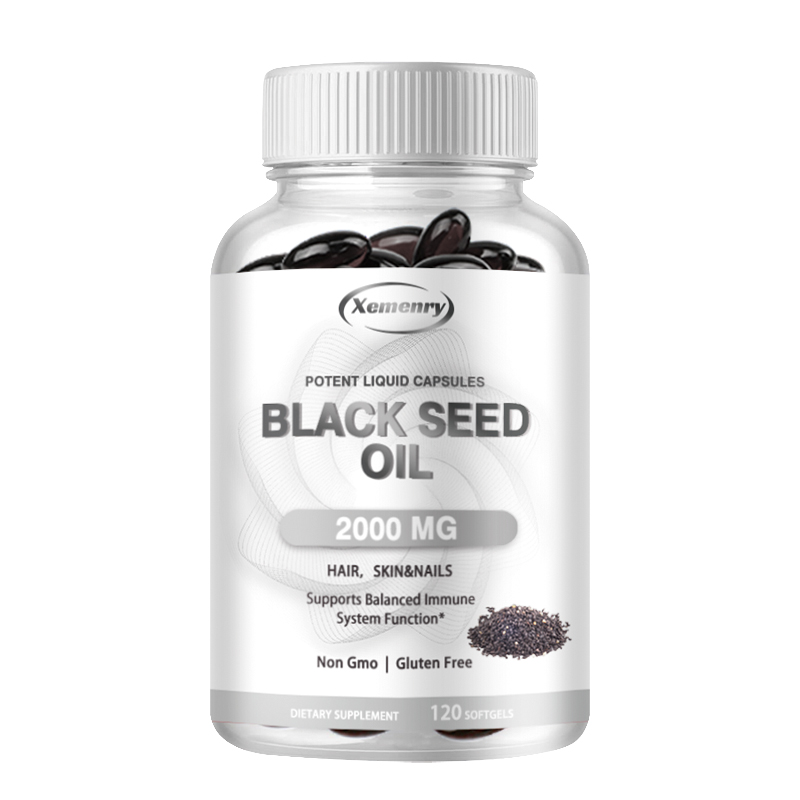 비건 블랙 씨드 오일 캡슐 - 순수 냉간 압착 - 블랙 - Herbal Supplement 리뷰 및 가격
