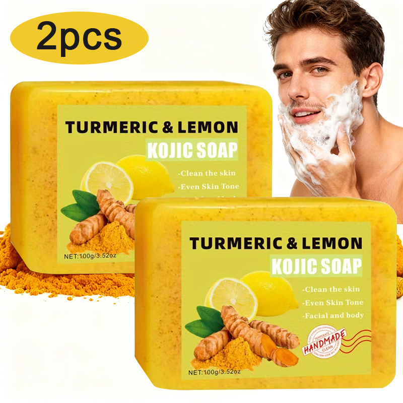 2PCS 강황 구연산 비누, 부드러운 클렌징, 바디 목 - Turmeric 리뷰 및 가격
